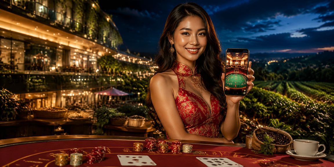 Khung cảnh casino sang trọng tại Đà Nẵng với trang phục áo dài truyền thống Việt Nam